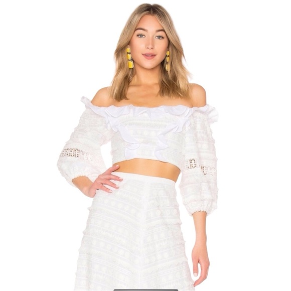 ALEXIS Phelia Top in Pink Embroidered Crop Top Size XS NWT - Picture 3 of 7